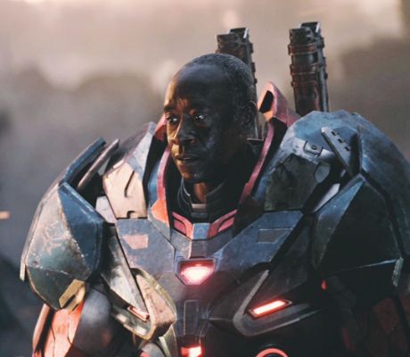 Don Cheadle as James Rhodes in Avenger Endgame.